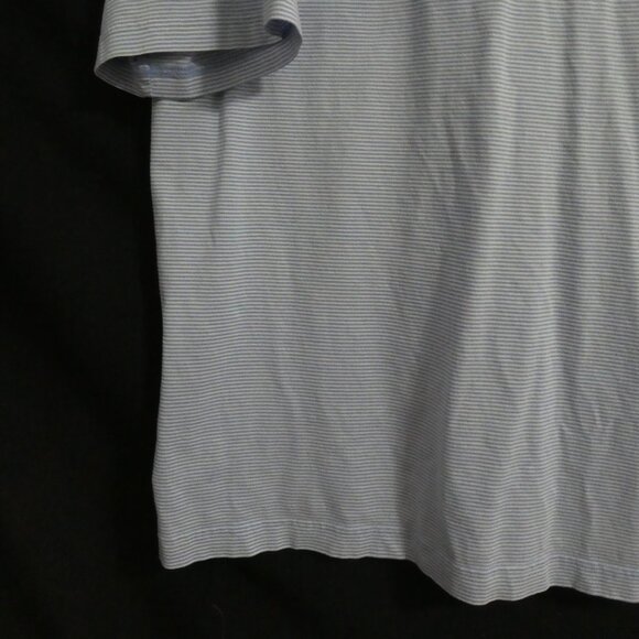 TOMMY HILFIGER - Golf | xl - extra large | Light Blue and White Stripe Polo Top - Picture 6 of 15